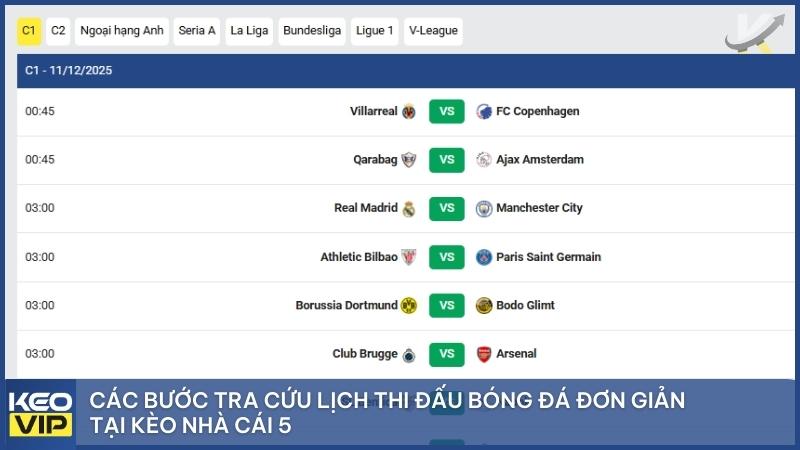 Lịch thi đấu 4 Các bước tra cứu lịch thi đấu bóng đá đơn giản tại Kèo Nhà Cái 5