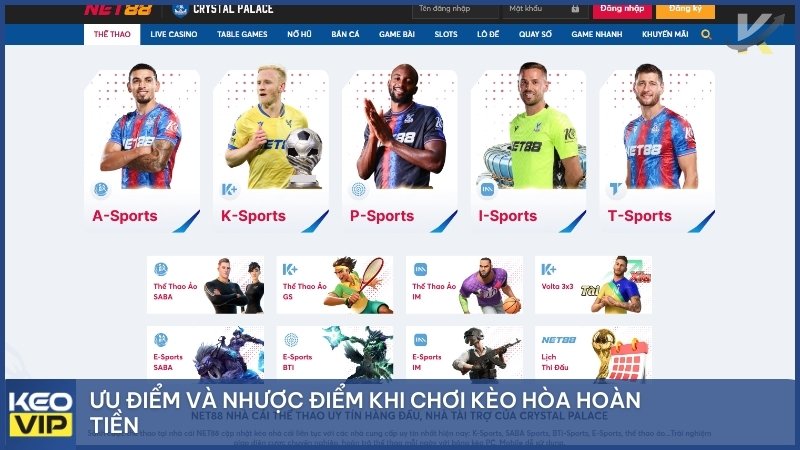 Kèo Draw No Bet Là Gì? Kinh Nghiệm Chơi Kèo Hòa Hoàn Tiền Bất Bại 2 Do tính ăn toàn cao nên tỷ lệ thưởng cũng thấp hơn các kèo khác
