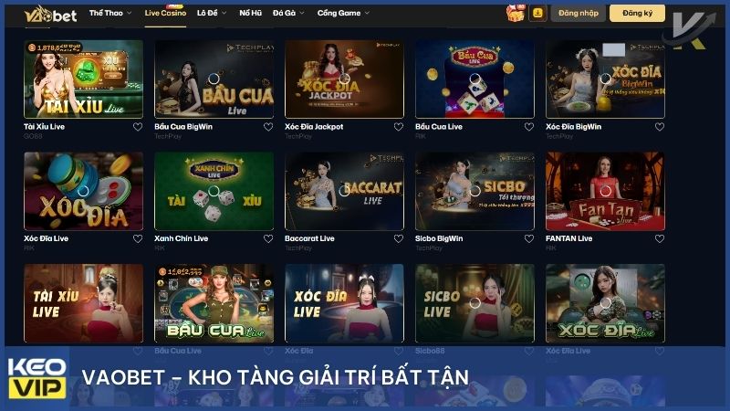 Top 5 Nhà Cái Uy Tín Mới Nhất 2025 – Sân Chơi Xanh Chín & An Toàn 2 VAOBET – Kho tàng giải trí bất tận với hơn 2000 trò chơi cùng 13+ sảnh cược