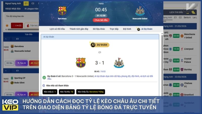Kèo Châu Âu Là Gì? Bí Quyết Đọc Vị Tỷ Lệ Kèo Nhà Cái 5 Luôn Thắng 2 Hướng dẫn cách đọc tỷ lệ kèo Châu Âu chi tiết trên giao diện bảng tỷ lệ bóng đá trực tuyến của keonhacai