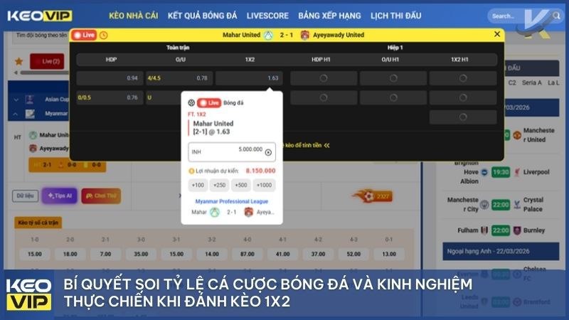 Kèo Châu Âu Là Gì? Bí Quyết Đọc Vị Tỷ Lệ Kèo Nhà Cái 5 Luôn Thắng 4 Bí quyết soi tỷ lệ cá cược bóng đá và kinh nghiệm thực chiến giúp bạn "về bờ" an toàn khi đánh kèo 1X2