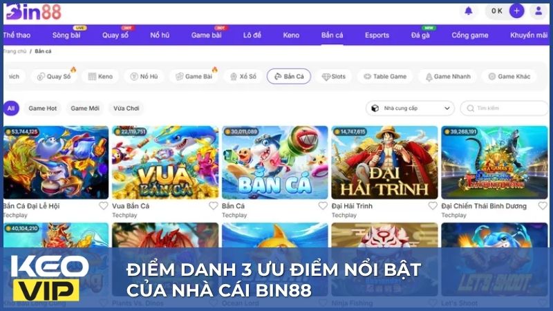Bin88 - Đẳng Cấp Sân Chơi Hàng Đầu, Thưởng Nóng Khi Trải Nghiệm 3 Thương hiệu nhà cái Bin88 sở hữu nhiều ưu điểm nổi bật đáng chú ý