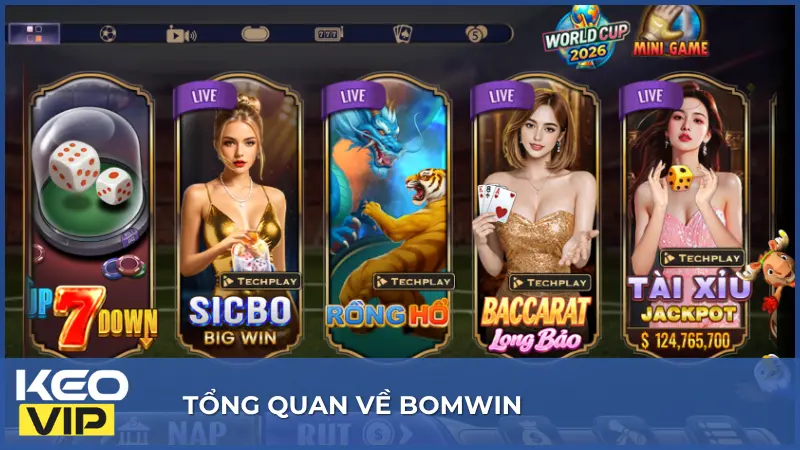 Bomwin - Game Bài Quốc Tế: Đồ Họa Đẹp, Chơi Xanh Chín 1 Bomwin là cổng game trực tuyến với đa dạng trò chơi và hỗ trợ trên nhiều thiết bị